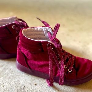 Velvet high top shoes! Old Navy brand. So cute!